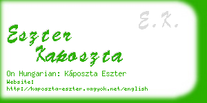 eszter kaposzta business card